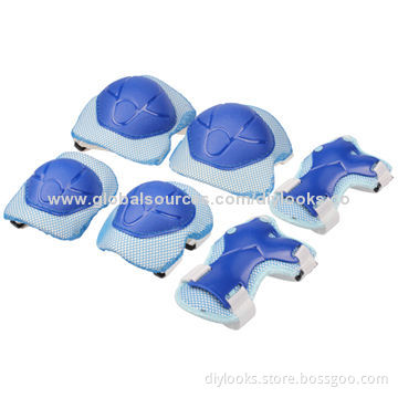 High-quality 6-in-1 Knee/Elbow/Wrist Pads, Protective Gear, Available in Blue